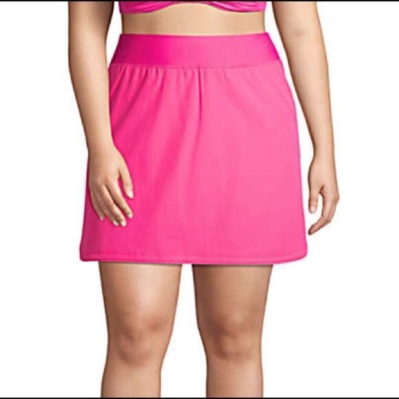 Land’s End Plus Standard Size quick Dry swim skirt skort Prism Pink Various - Picture 6 of 7